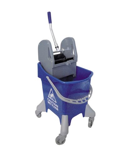 Balde de limpeza Stilo 30 litros Azul + Rodas + Prensa Stilo